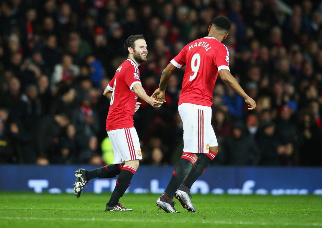 Juan Mata and Anthony Martial