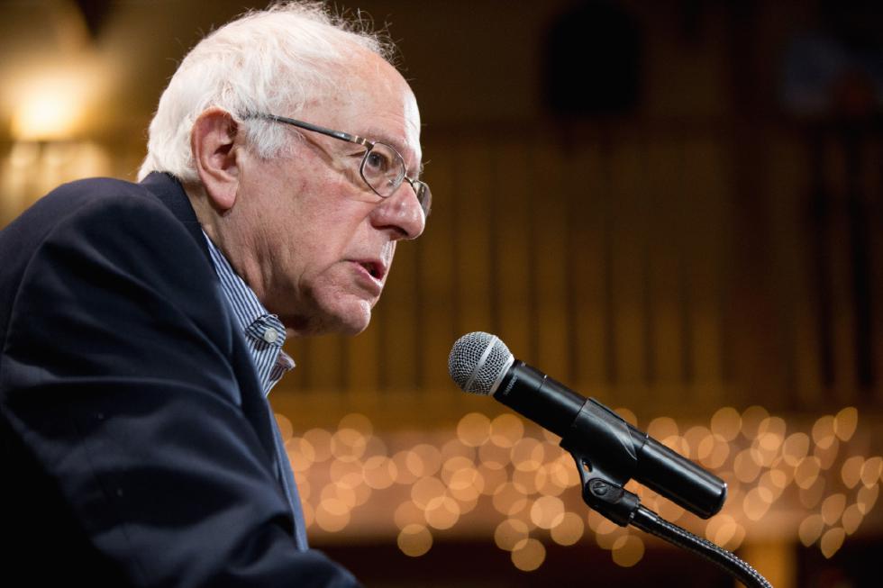 Democratic presidential candidate Sen. Bernie Sanders I-Vt. speaks the Fort Museum Opera House in Fort Dodge Iowa Tuesday Jan. 19 2016.  Andrew Harnik | AP