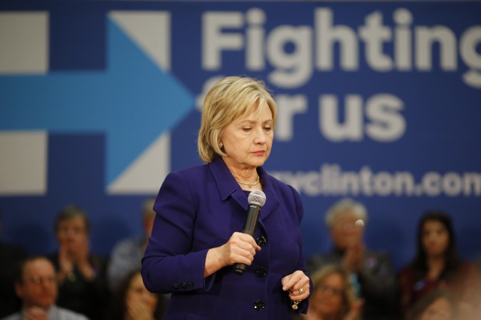 Democratic presidential candidate Hillary Clinton speaks during a campaign event in Burlington Iowa Wednesday Jan. 20 2016