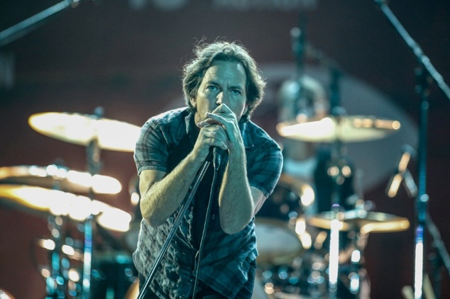 Eddie Vedder from Pearl Jam performs during the fourth annual Global Citizen Festival in New York's Central Park in September 2015