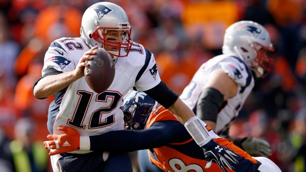 Brady crunch Tom Brady is sacked by Von Miller