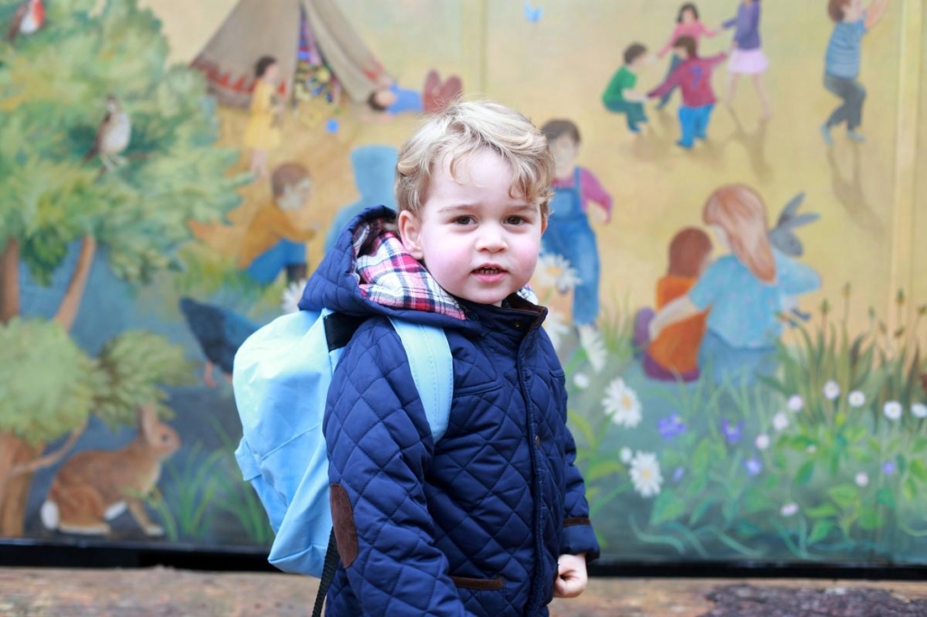 Cute photos released of Prince George on his first day at nursery