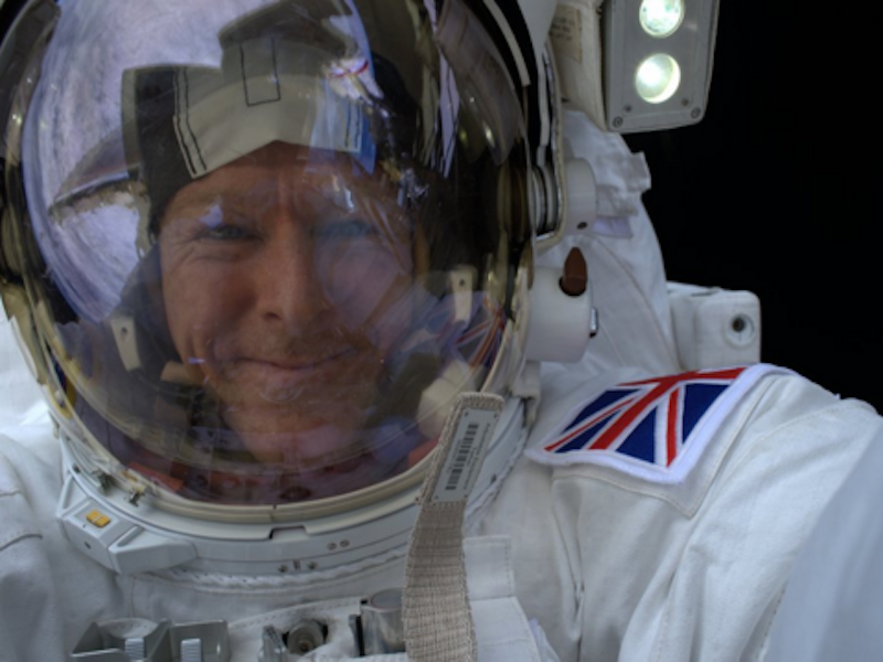 Tim Peake Selfie in Space