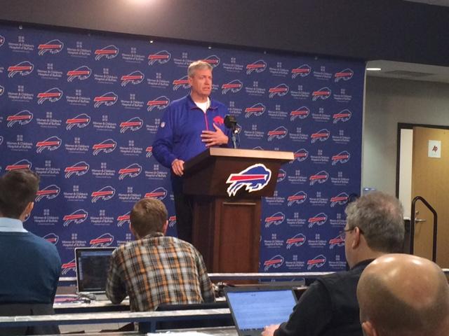 Buffalo Bills Coach Rex Ryan meeting with reporters Friday to discuss the hiring of Smith