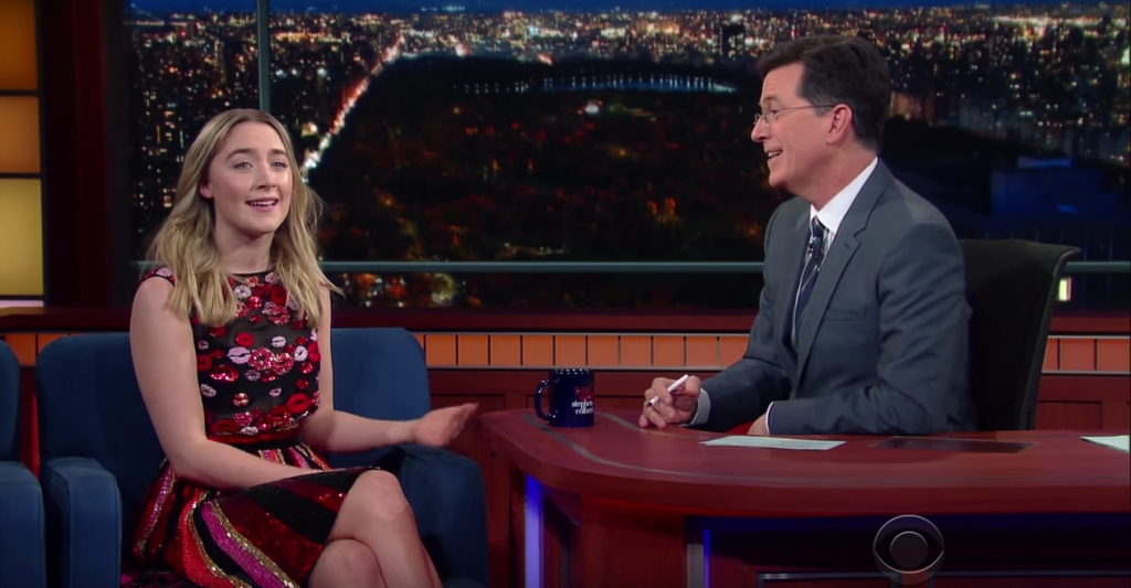 The Lovely Bones Actress Saoirse Ronan Tried to Teach Colbert Irish