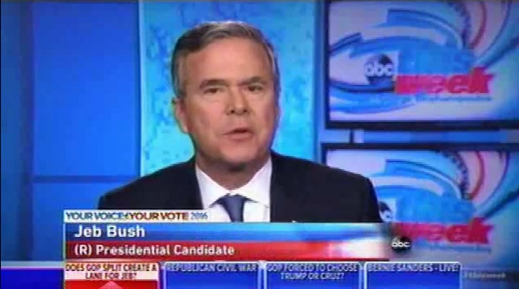 CREDIT ABC's This Week              Former Gov. Jeb Bush on This Week