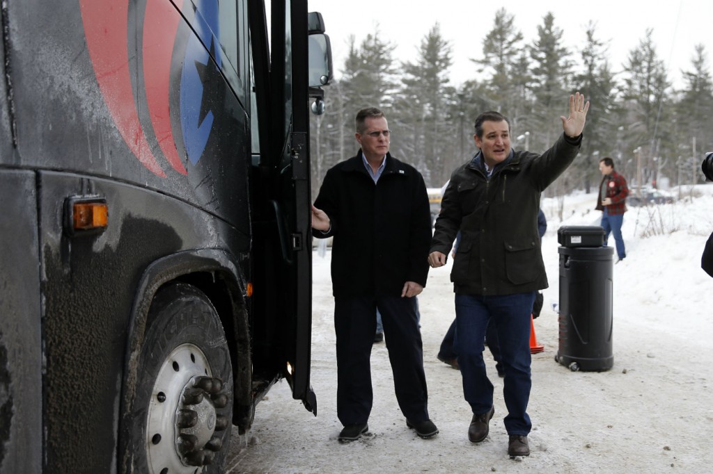 Sen. Ted Cruz campaigned in New Hampshire on Monday