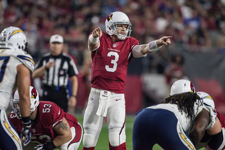 Cardinals quaterback Carson Palmer one of many goats during Arizona's blowout loss to the Carolina Panthers in the NFC Championship Game