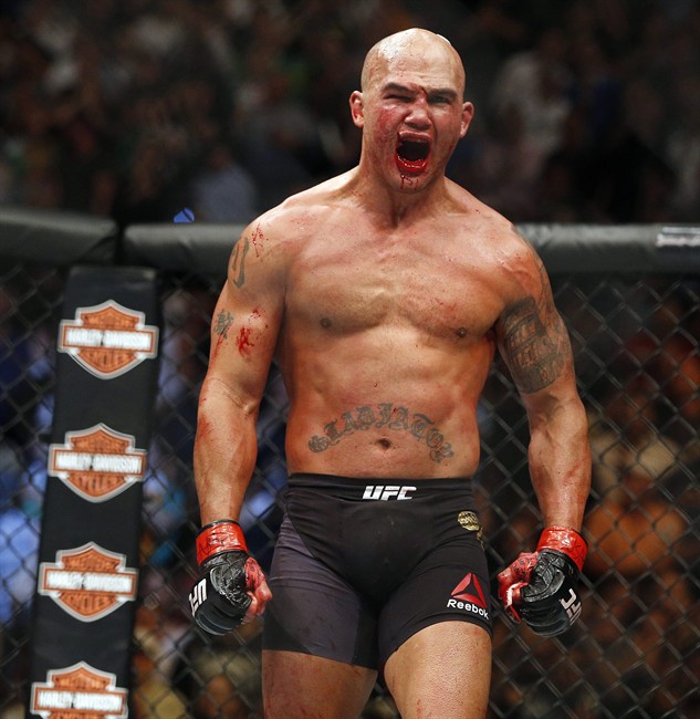 Robbie Lawler celebrates after defeating Rory Mac Donald in their welterweight title fight mixed martial arts bout at UFC 189 in Las Vegas. Lawler believes he can avoid the upset bug that hit the majority of the UF