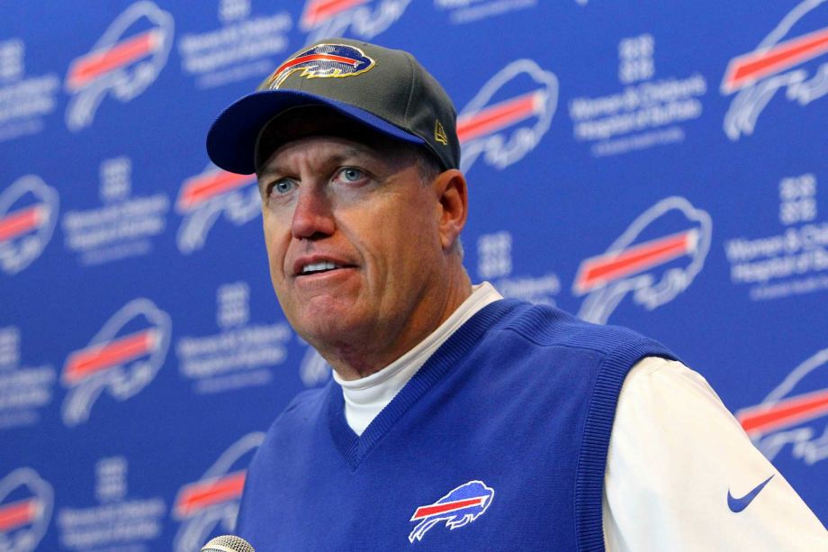 Buffalo Bills head coach Rex Ryan talks to reporters after an NFL football game against the Houston Texans in Orchard Park N.Y. Rex Ryan in Buffalo can ruin the playoff chances for the franchise that fired