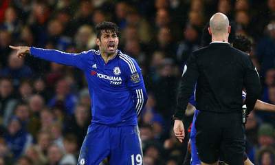 Azpilicueta celebrates scoring a goal during the English Premier League soccer match between Chelsea and West Bromwich Albion at Stamford Bridge stadium in London Wednesday Jan. 13 2016