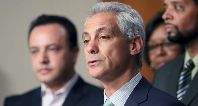 Chicago Mayor Rahm Emanuel holds a news conference in Chicago Illinois on Dec. 30 2015