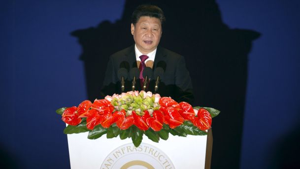 Chinese President Xi Jinping speaks during the opening ceremony of the Asian Infrastructure Investment Bank Beijing China