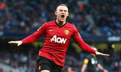 Wayne Rooney celebrates a goal