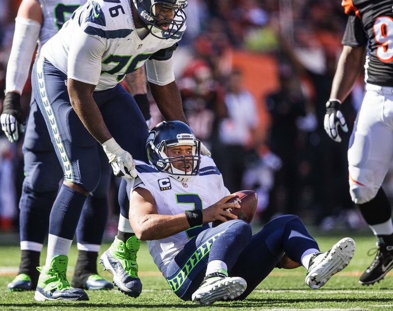 Wow, Cam Newton is so much bigger than Russell Wilson
