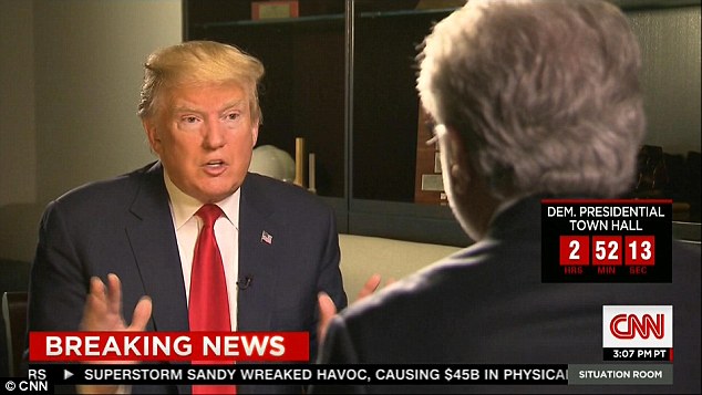 Donald Trump sat down with Wolf Blitzer today and talked about Michael Bloomberg- who Trump doubted was going to enter the race but still knocked his media business anyway