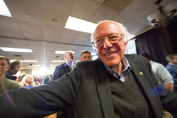 Democratic presidential candidate and U.S. Sen. Bernie Sanders greeted guests at the conclusion of a standing-room-only campaign event in the 600 person capacity meeting room of the Best Western Regency Inn in Marshalltown Iowa