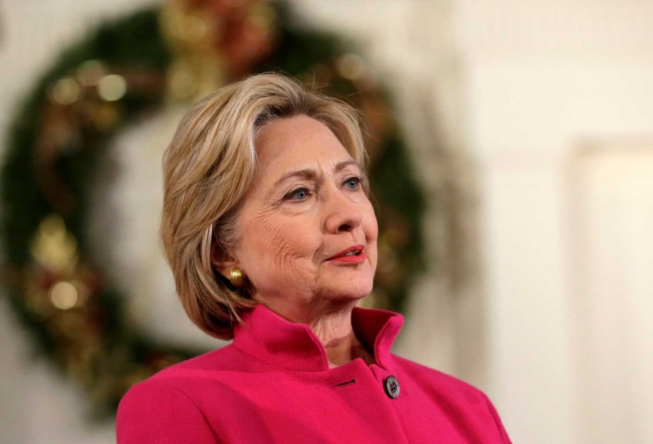 Democratic presidential candidate Hillary Clinton listens during a town hall style campaign event Tuesday Dec. 29 2015 at South Church in Portsmouth N.H