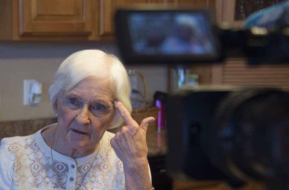 Pauline Mc Areavy in her Iowa home