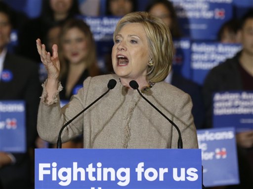 Democratic presidential hopeful former Secretary of State Hillary Clinton speaks in San Gabriel Calif. The State Department released Friday another 3,000 pages of emails from former Secretary of State Hillary Clint