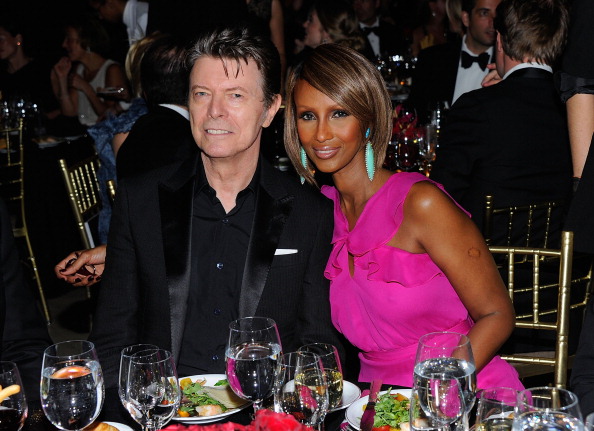 Musician David Bowie and supermodel Iman