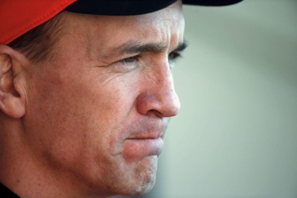 Denver Broncos quarterback Peyton Manning responds to questions during a news conference at the team's headquarters recently. The Associated Press