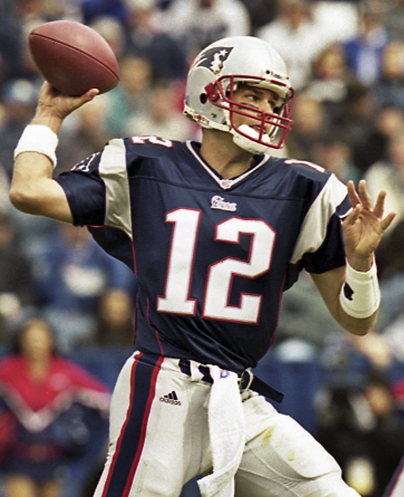 Tom Brady threw for just 168 yards in his first pro start in 2001 but his defense did plenty in a 44-13 win over Peyton Manning and the Colts