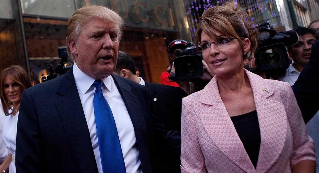 Donald Trump and Sarah Palin in New York in 2010 AP