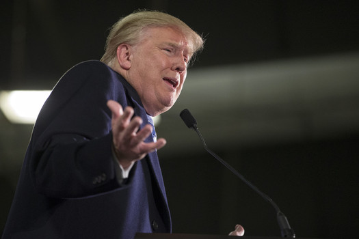 Donald Trump speaks at Hansen Agriculture Student Learning Center at Iowa State University