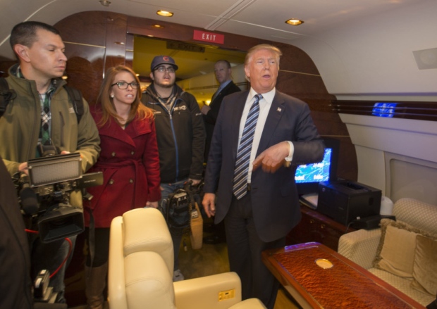 Donald Trump at a campaign event in Boone Iowa