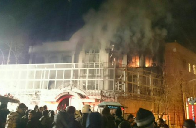 Iranian protesters have set the Saudi Arabian embassy ablaze in reaction to this week's mass execution however it is not the first time a diplomatic mission has been attacked in Tehran