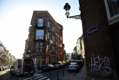 Brussels district of Schaerbeek showed a part of the Rue Henri Berge