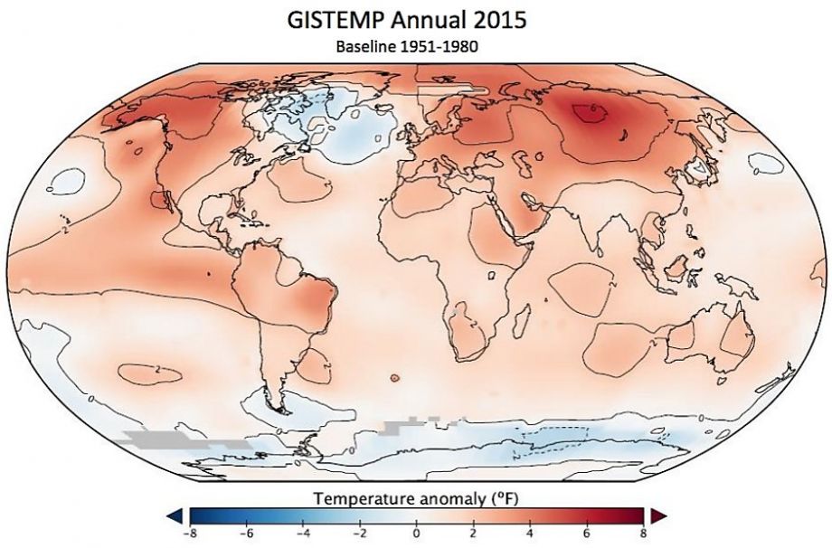 Last year was the planet’s hottest since record-keeping began in 1880 according to NASA and NOAA
