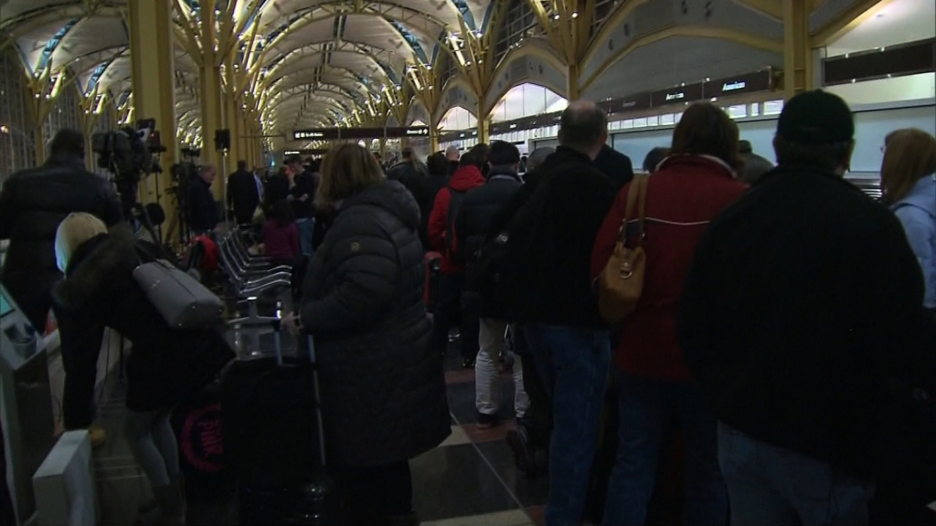 Ahead of the storm's arrival on the East Coast airlines have canceled more than 4,600 flights and anticipated troubles at regional airports are resulting in flight delays and cancellations elsewhere in the country. At Reagan International Airport