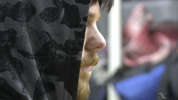 Ethan Couch as he is processed by Mexican immigration agents in Mexico City