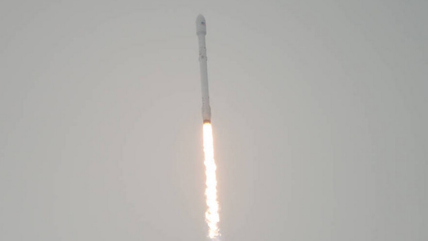 The SpaceX Falcon 9 rocket is seen as it launches Sunday from Vandenberg Air Force Base Space Launch Complex 4 East with the Jason-3 spacecraft onboard