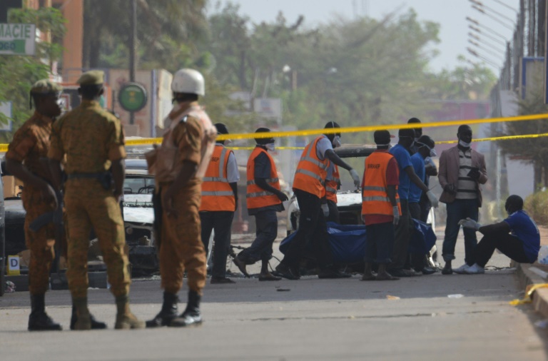 AFP  Issouf Sanogo Burkina Faso troops oversee the evacuation of bodies outside the Splendid hotel and the Cappuccino restaurant in Ouagadougou