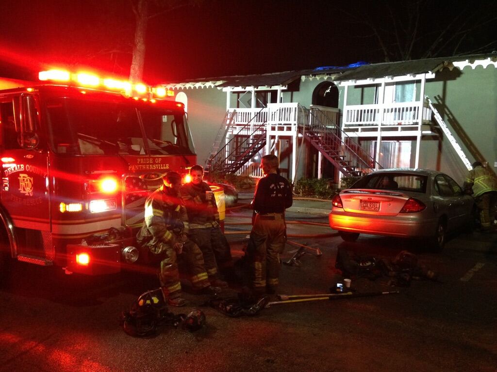 Fire investigators are trying to determine what caused the fire at the Hidden Villas Apartments Wednesday morning