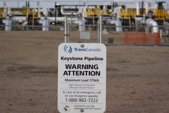 TransCanada's Keystone pipeline facilities are seen in Hardisty Alta. on Friday Nov. 6 2015. The latest hurdle in the status of pipelines came this week when an organization representing 82 Montreal-area municipalities came out against Trans Canada Cor