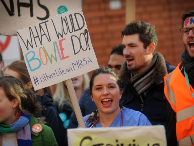 Doctors on the picket line in Leeds