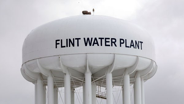 The Flint Water Plant tower