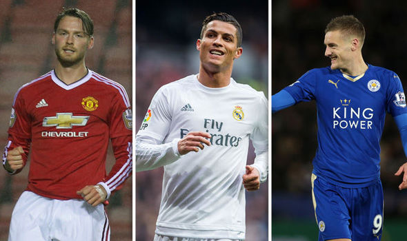 Nick Powell Cristiano Ronaldo and Jamie Vardy