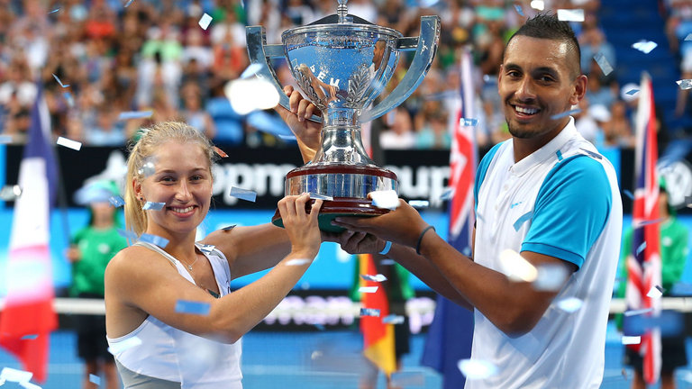 Gavrilova and Kyrgios celebrate Hopman Cup glory