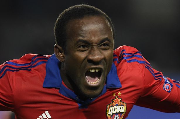 CSKA Moscow's Ivorian forward Seydou Doumbia celebrates after scoring a goal