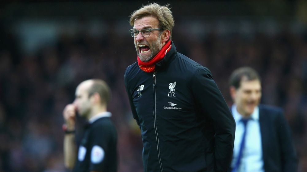 Getty       Klopp angry with Liverpool display