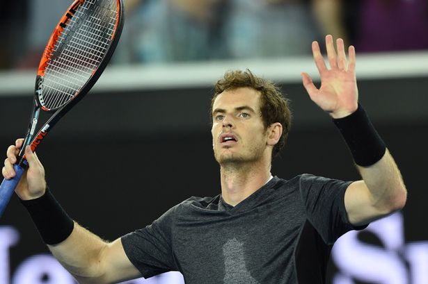 Britain's Andy Murray celebrates after victory in his men's singles match against Portugal's Joao Sousa