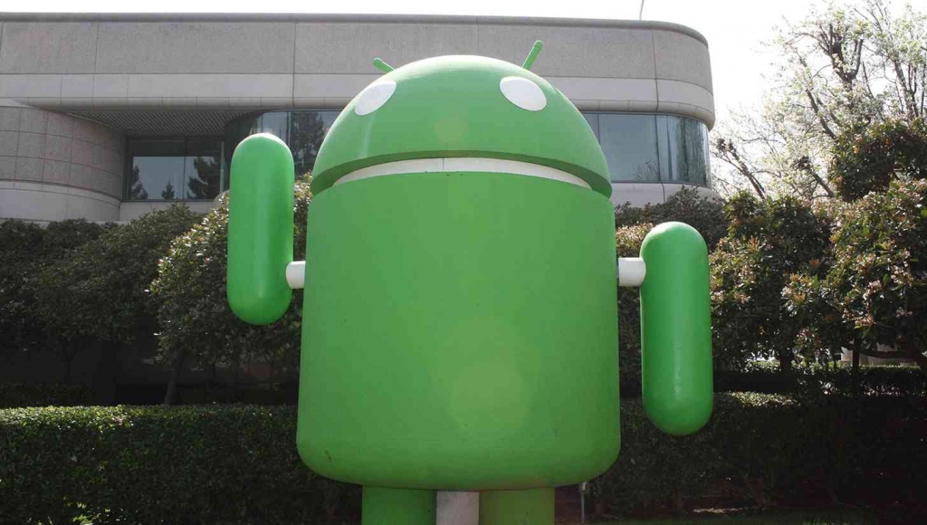 Android lawn statue