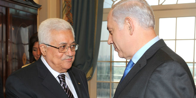 Israeli Prime Minister Benjamin Netanyahu meets with Palestinian President Mahmoud Abbas at the Peace Conference in Washington