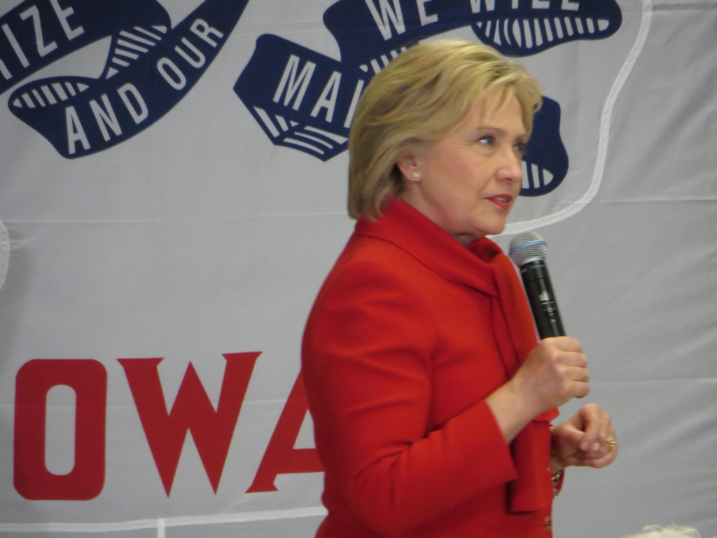 Hillary Clinton in Marion Sunday