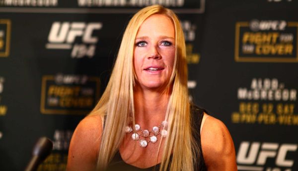 UFC women's bantamweight champion Holly Holm answers questions